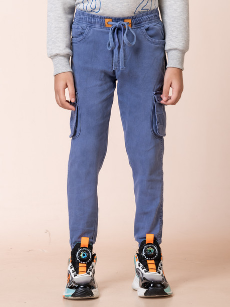 A-Flash Kids Cargo Jeans — Light Blue