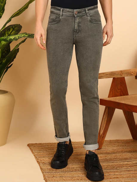 A-Flash Men Relaxed Fit Jeans — Olive