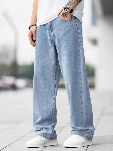 A-Flash Men Boot-Leg Jeans — Ice Blue
