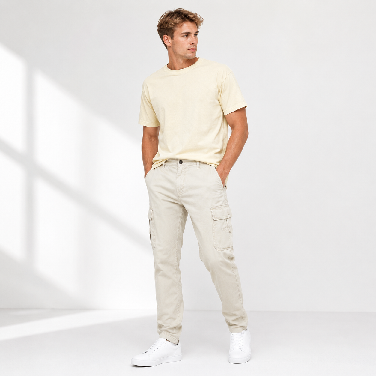 A-Flash Men Six-Pocket Cargo Jeans