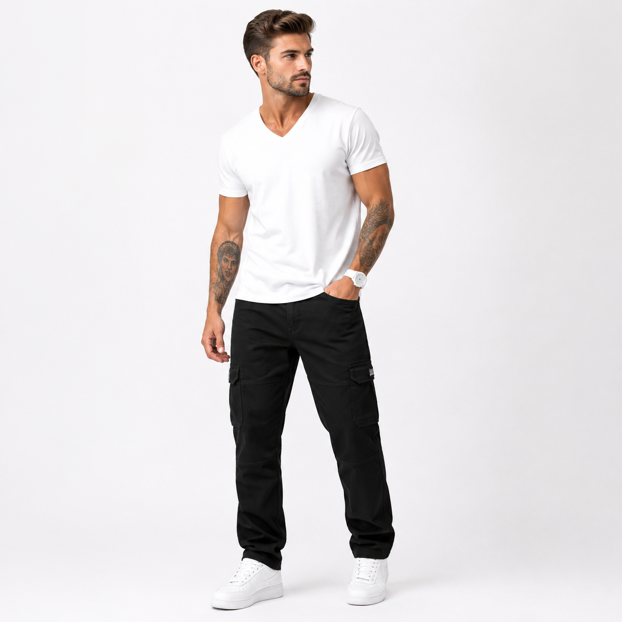 A-Flash Men Baggy Cargo Jeans