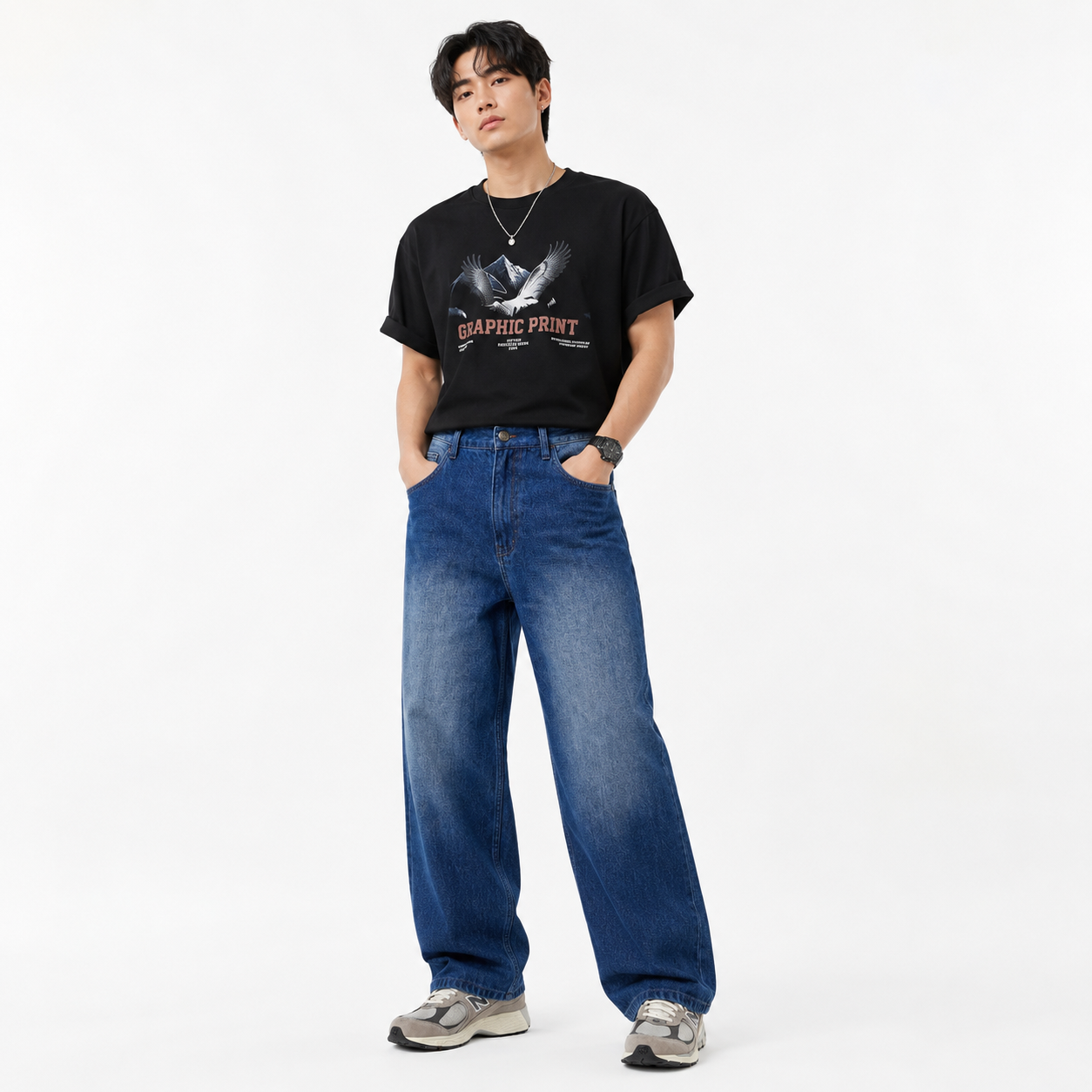 A-Flash Men Korean Fit Jeans — Alternate Wash