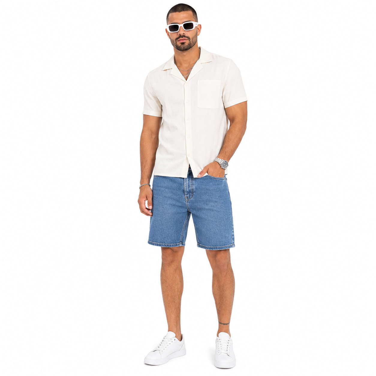 A-Flash Men Denim Shorts — Style 3