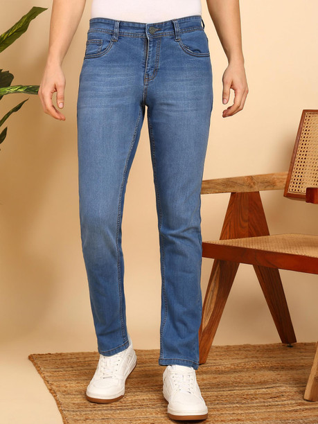A-Flash Men Straight Fit Jeans — High Rise Black