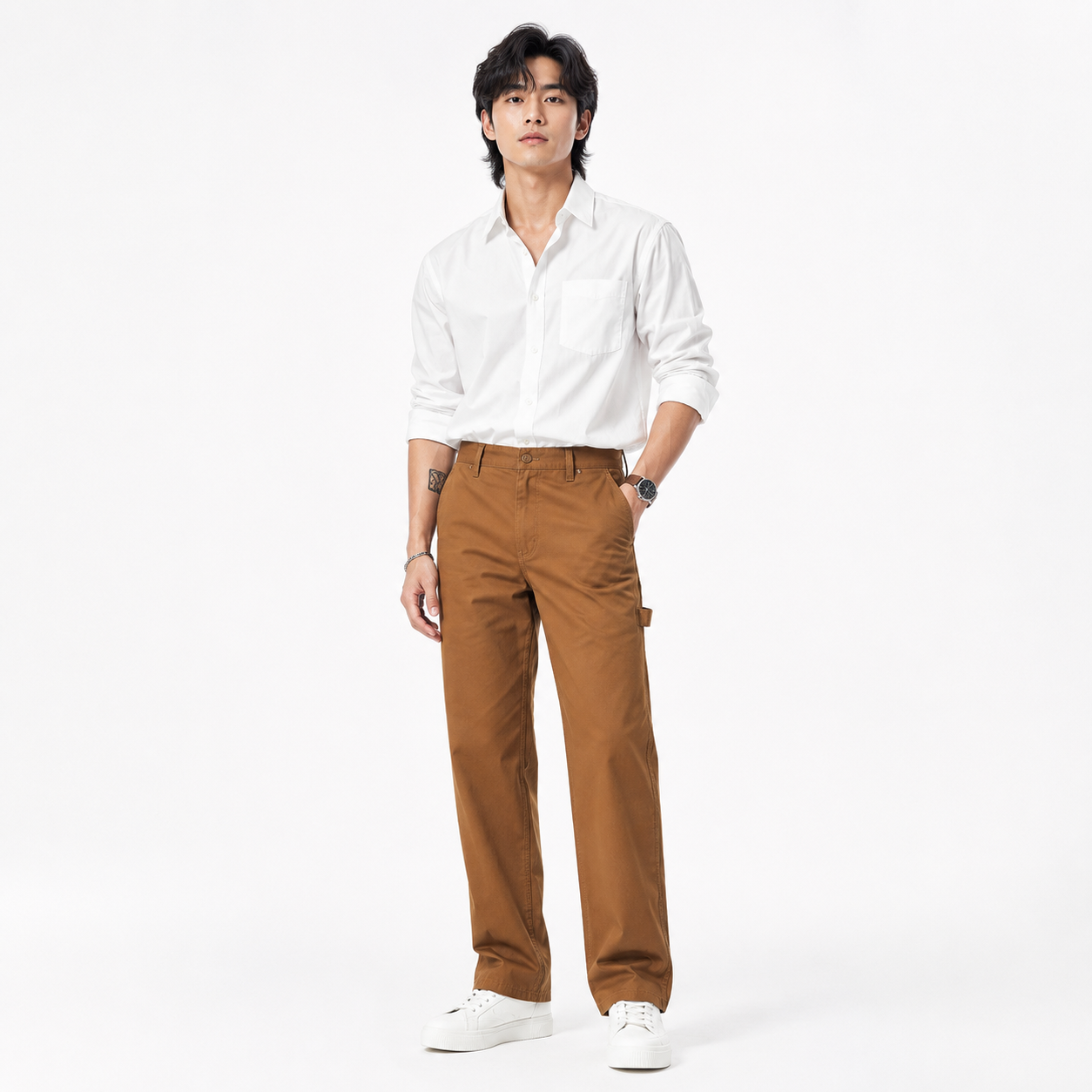 A-Flash look — men's utility trousers