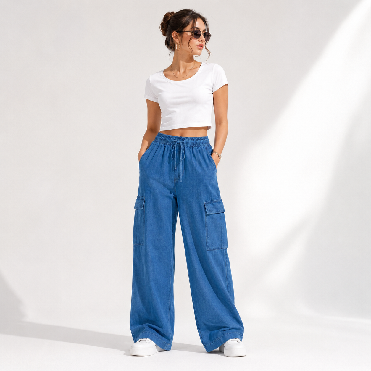 A-Flash Women Cargo Palazzo Pants