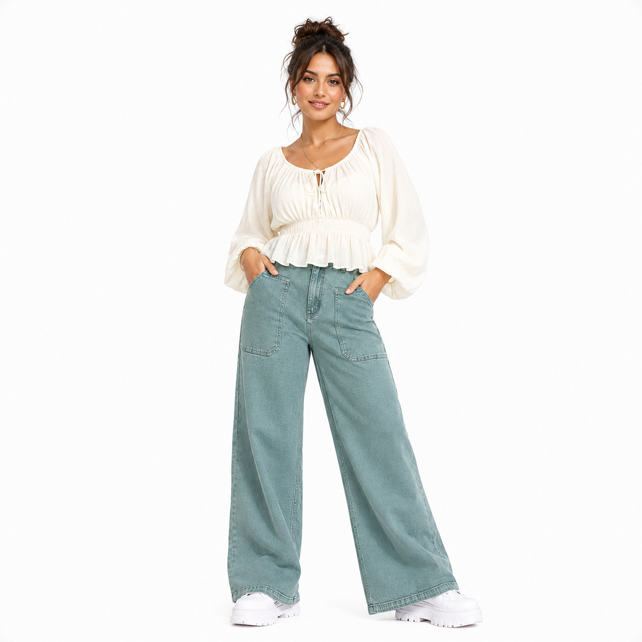 A-Flash Women Wide-Leg Jeans