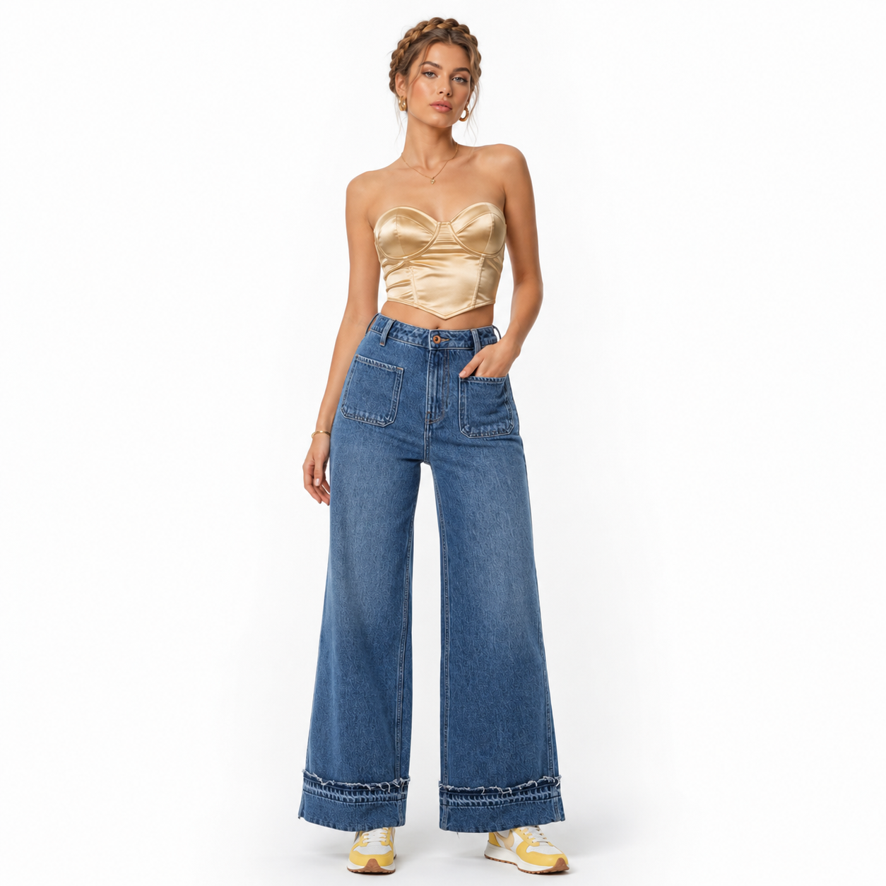 A-Flash Women Wide-Leg High-Rise Jeans — Alternate