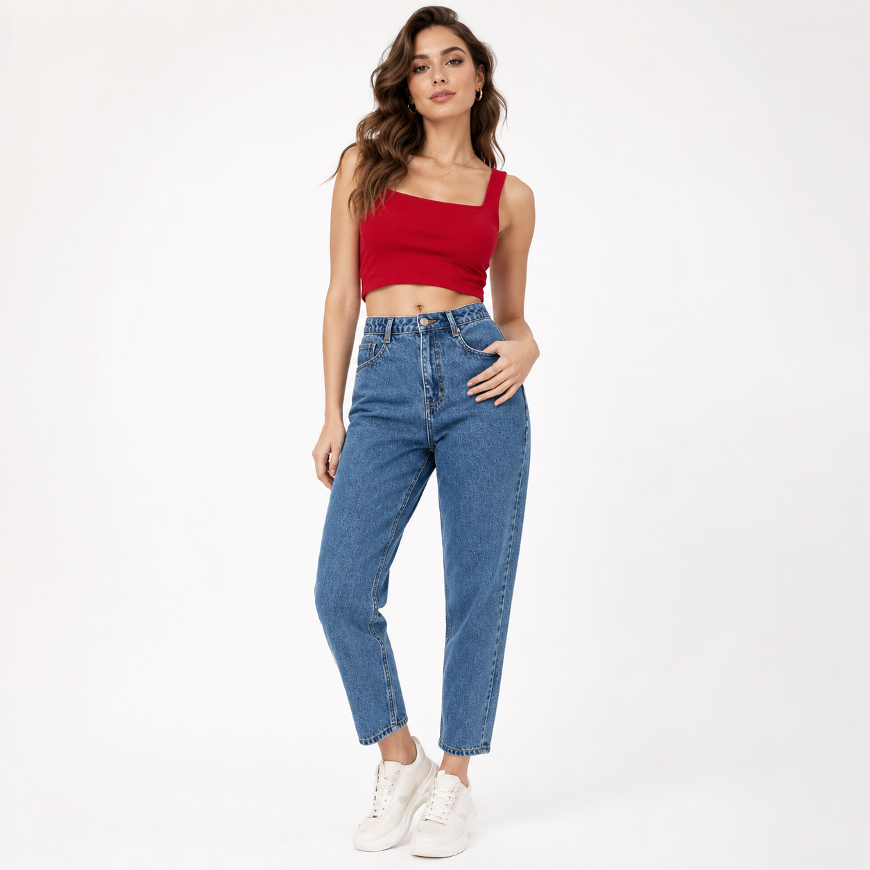 A-Flash Women Mom Fit Jeans — Alternate Wash